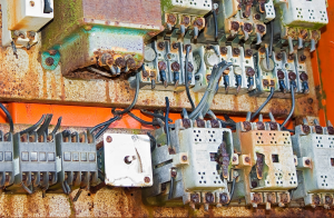 old electrical panels